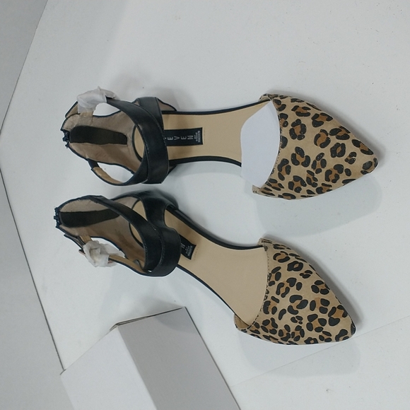 Steve Madden Shoes 9.5  Leopard P-elka Criss Cross D’Orsay Pointed Toe - Picture 5 of 10